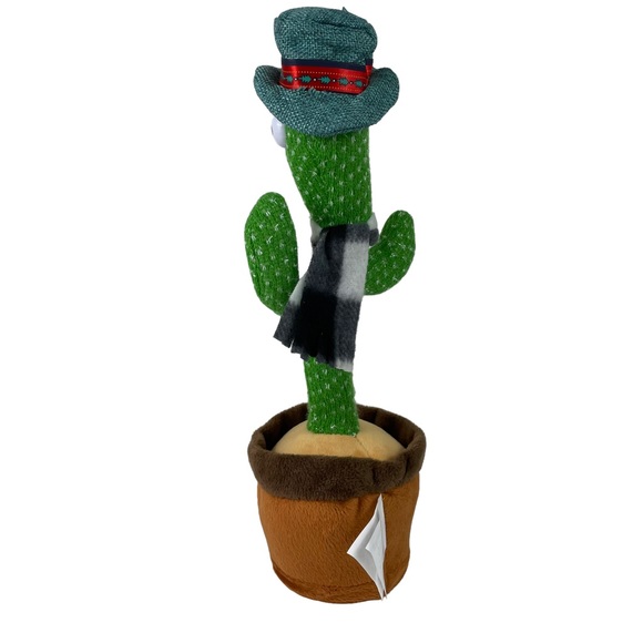 Singing Dancing Cactus Interactive Plush Hat Scarf Planter Spanish Music Tested - Picture 9 of 14